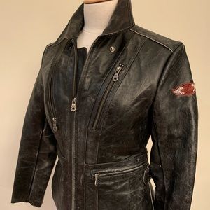 Ladies Harley-Davidson distressed leather jacket
